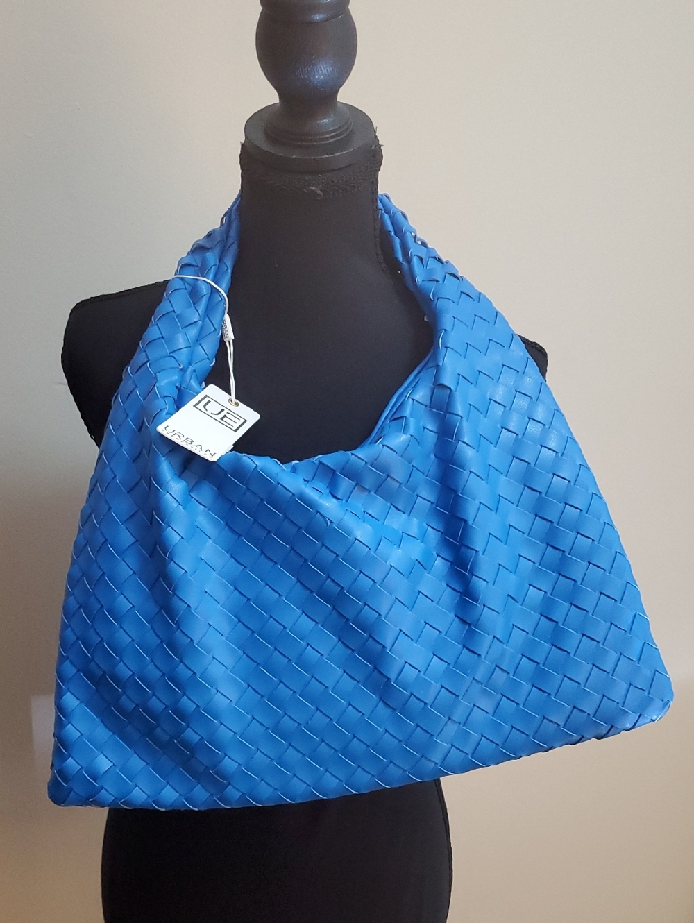 Urban Expressions Electric Blue Woven Hobo Bag